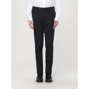 PT Torino Cotton Dress Pants with Tailored Fit Men Black Bottoms
